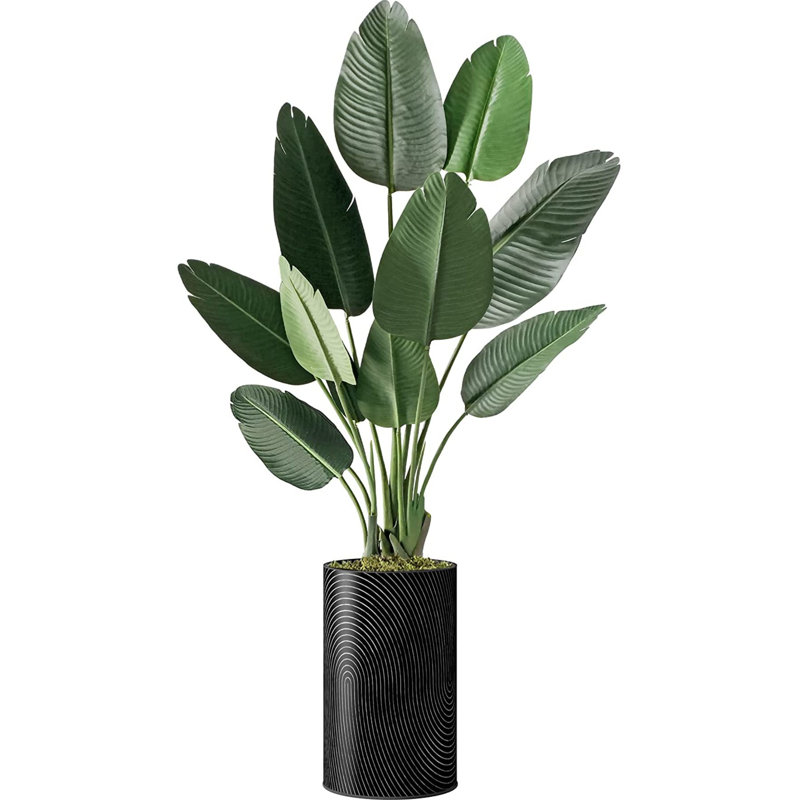 Artificial Tree in Contemporary Planter, Fake Bird of Paradise Silk Tree, Artificial Plant for Indoor and Outdoor Home online Decoration